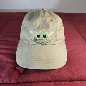 Star Wars Grogu Baby Yoda Khaki Youth Hat Adjustable Cap Mandalorian